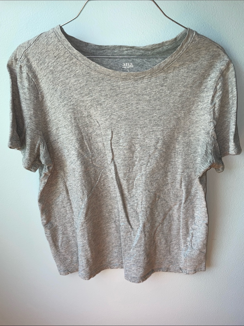 a.n.a Light Heather Gray Short Sleeve Crewneck Tee
